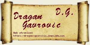 Dragan Gavrović vizit kartica